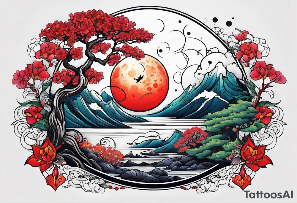 sacred moon tattoo idea