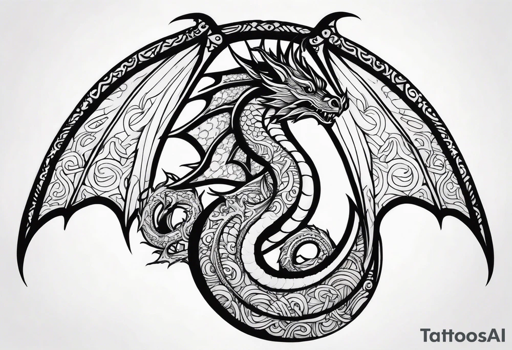 Mushroom figure 8 dragon tattoo idea