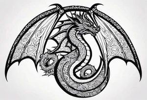 Mushroom figure 8 dragon tattoo idea