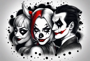 joker and harley quinn from the animated serie tattoo idea