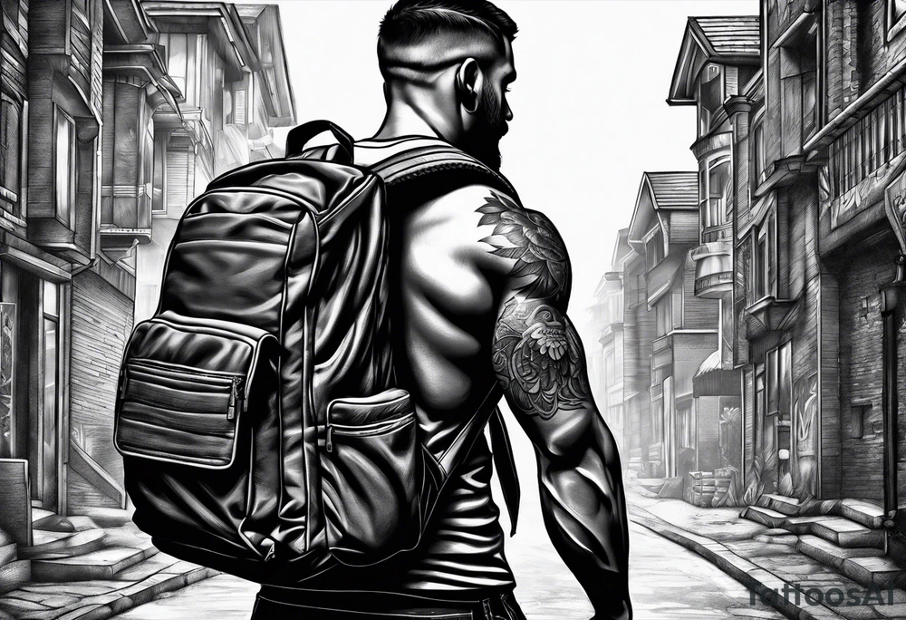 Rucking, brotherhood, shadows, fitness tattoo idea