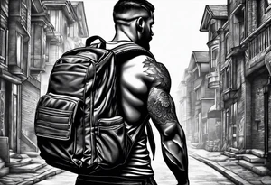 Rucking, brotherhood, shadows, fitness tattoo idea