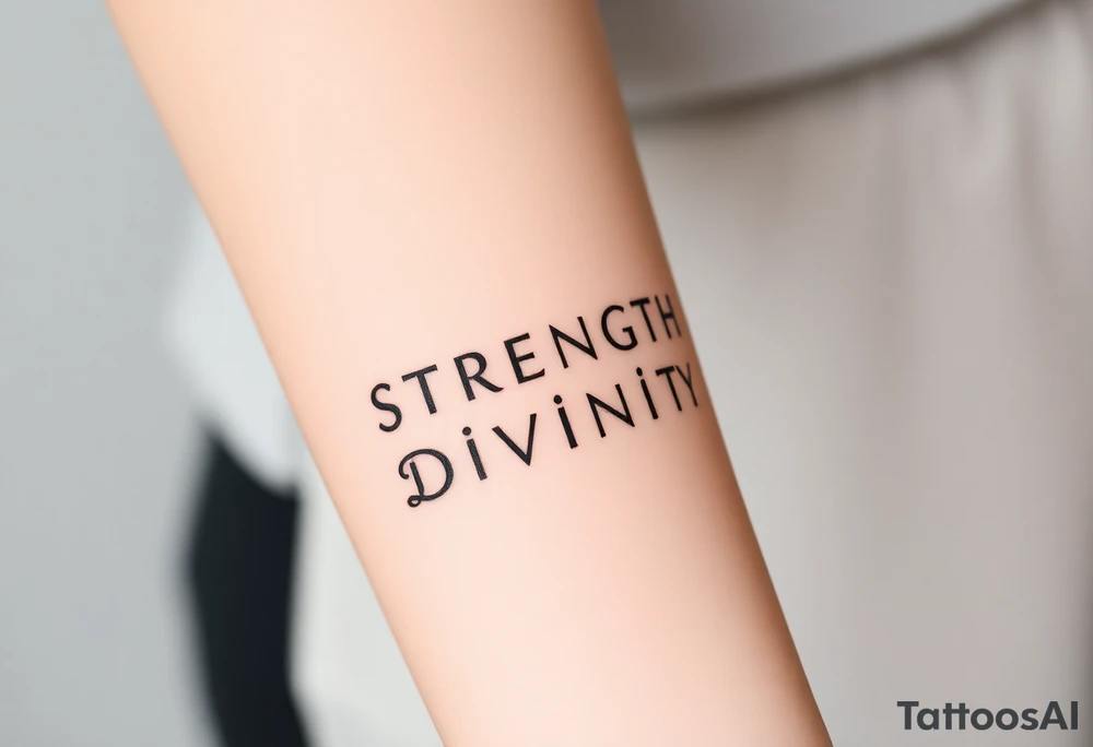 STRENGTH
DIVINITY tattoo idea