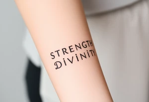 STRENGTH
DIVINITY tattoo idea
