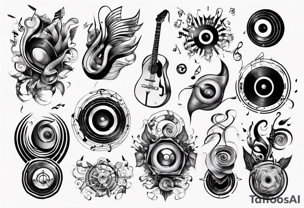 music sound tattoo idea