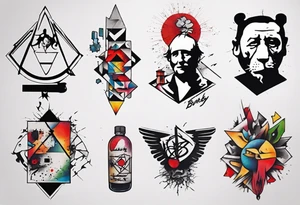 BANKSY ART STYLE tattoo idea