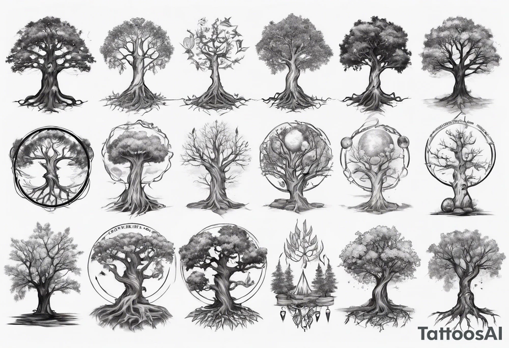 World tree tattoo idea