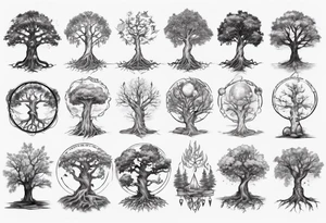 World tree tattoo idea