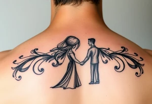 Tattoo with meaning of wife and husband being one in marriage tattoo idea