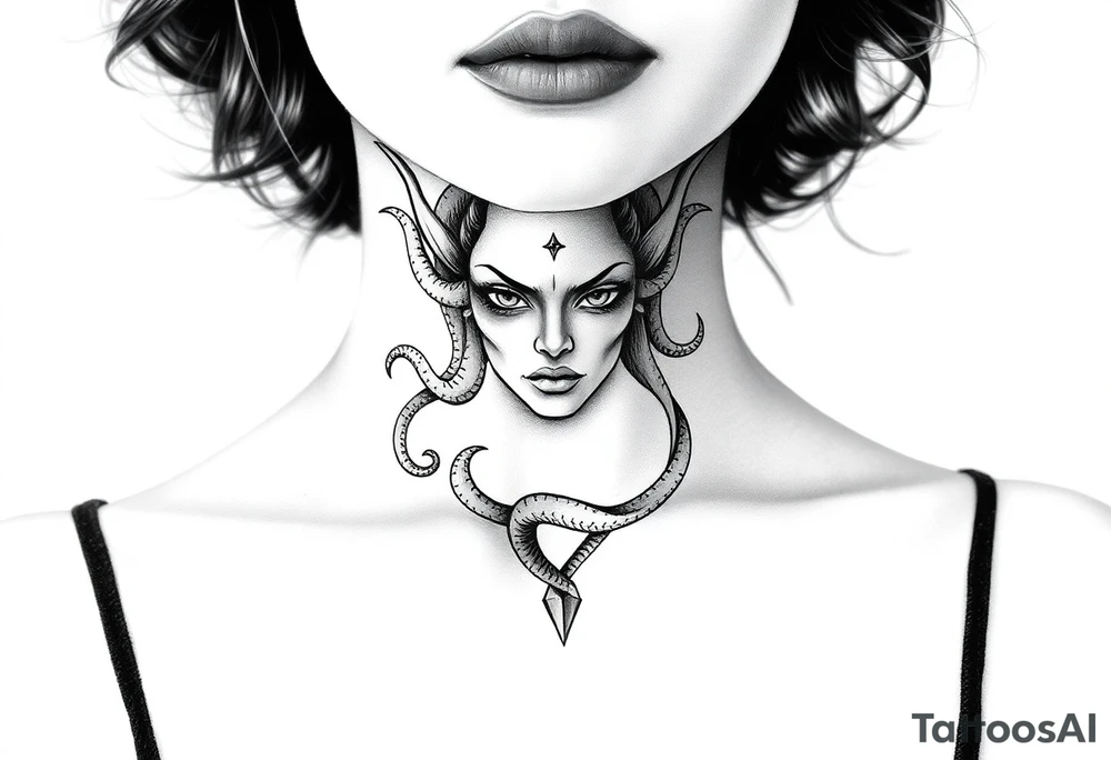 Small Medusa tattoo idea