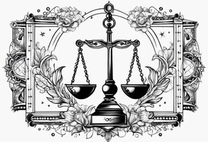 Libra constellation tattoo idea