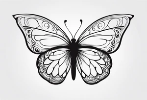 A butterfly mixed with brain on your wings tattoo idea