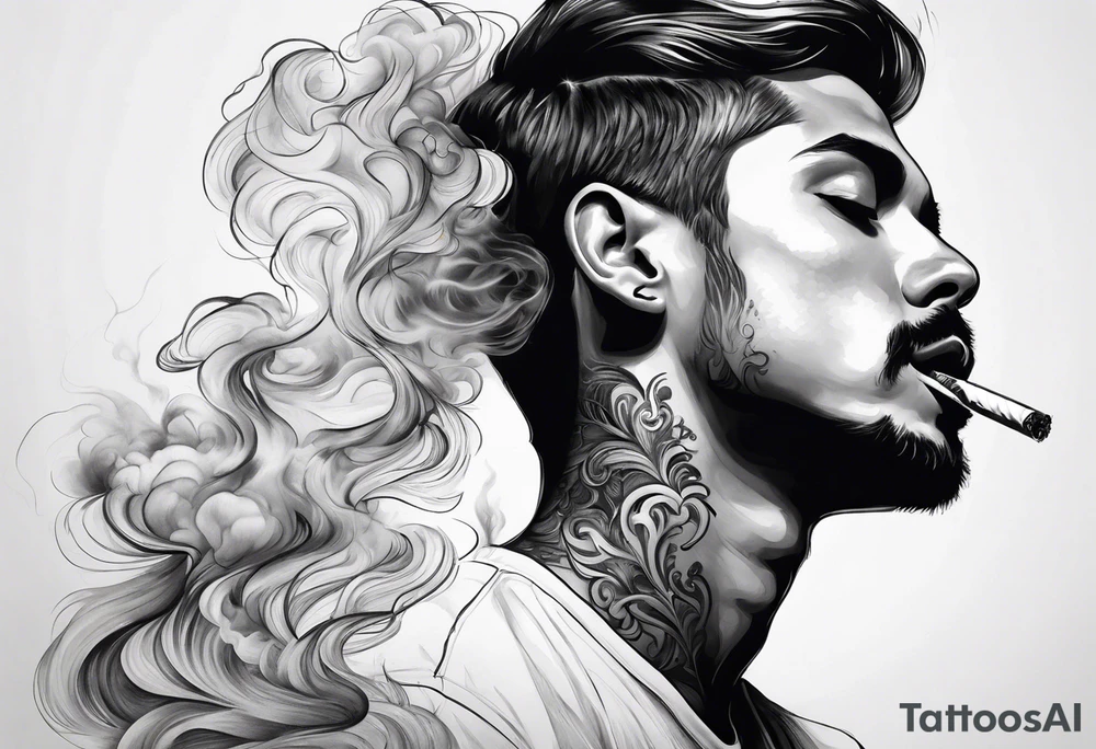 Draw me black smoke coming out of a cigarette tattoo idea Draw me black smoke coming out of a cigarette tattoo idea