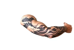 sea ​​waves tattoo idea