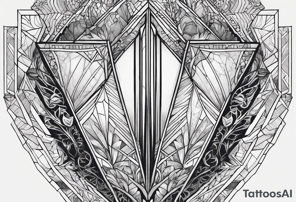 dimond shape, split in two distinct parts that are symmetrical, resembling lungs or breathing tattoo idea
