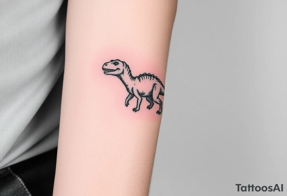 a baby dinosaur tattoo idea