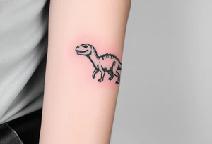 a baby dinosaur tattoo idea