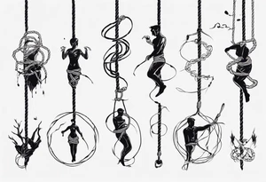 rope manipulating a human tattoo idea