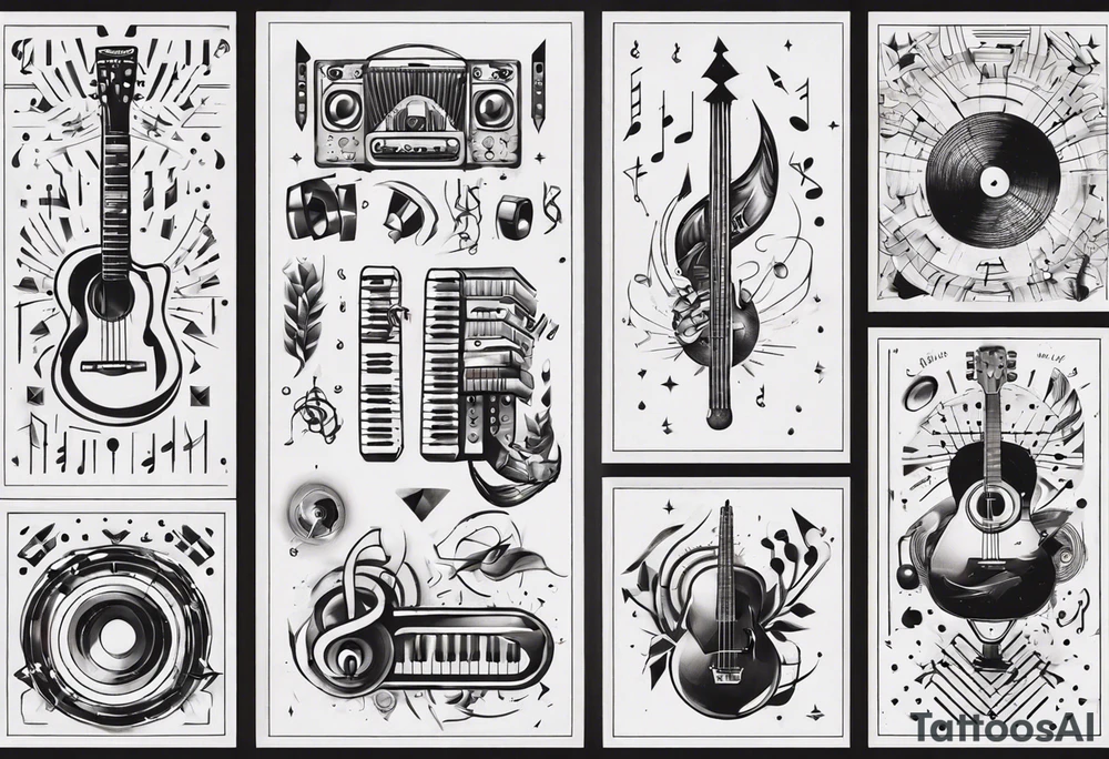 music sound tattoo idea
