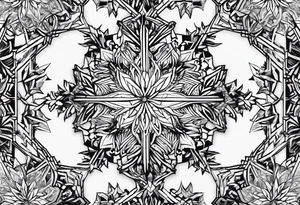 repeating Ice crystal surface hoar tattoo idea