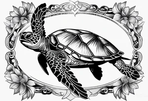 Leg tattoo
Sea turtle
Underwater tattoo idea