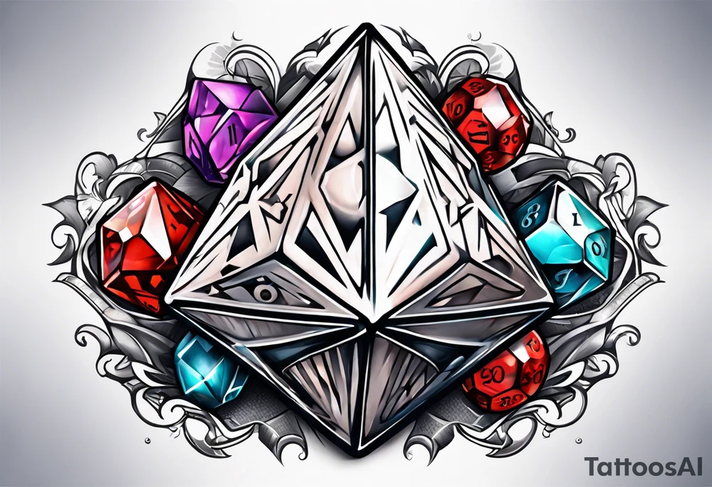 a twenty sided die tattoo idea