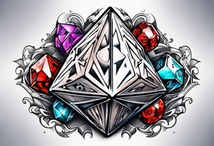 a twenty sided die tattoo idea