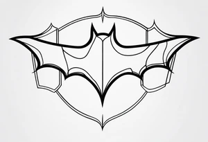 Dark and edgy batman symbol tattoo idea