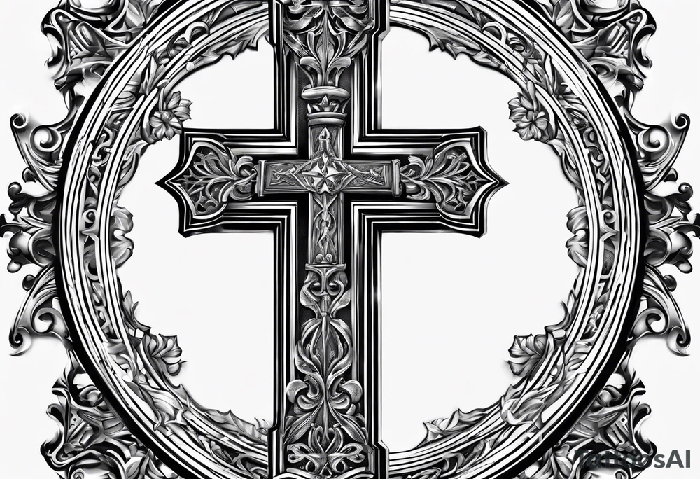 Plain Cross with Roman numeral Jan 18 2023 tattoo idea