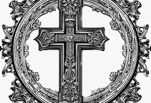 Plain Cross with Roman numeral Jan 18 2023 tattoo idea