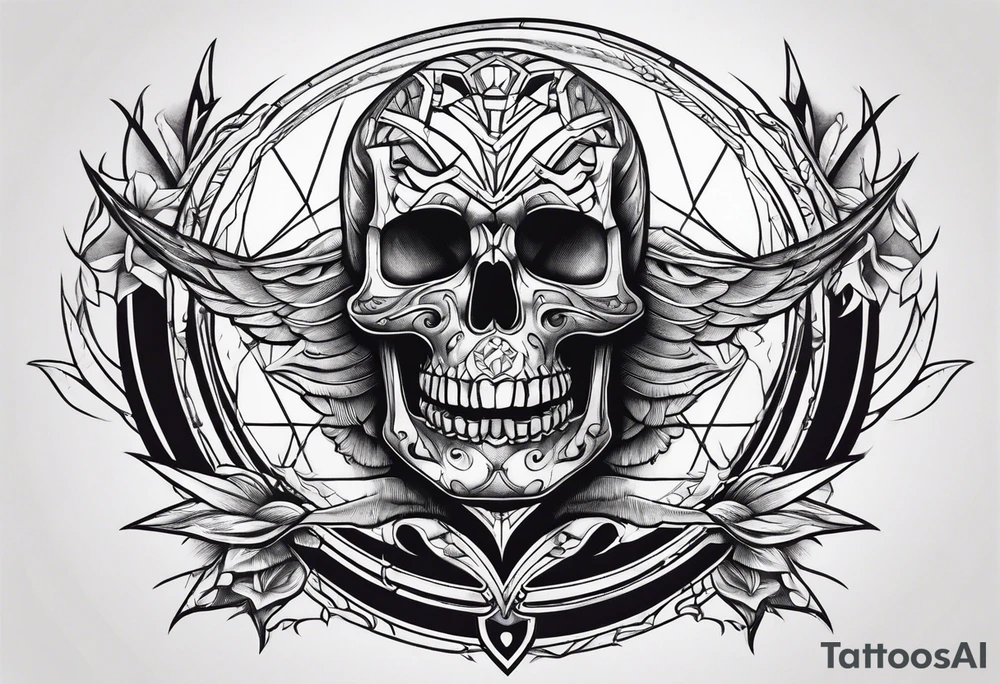 Skeleton calisthenics athele tattoo idea