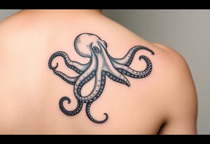 Octopus on right lower arm tattoo idea