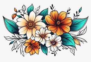 Minimalist flower tattoo idea