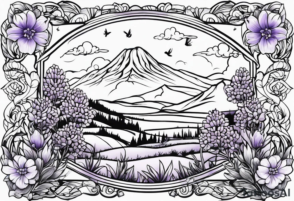 lavender tattoo idea