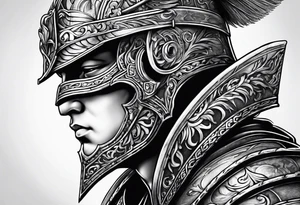 Armor of God with music tattoo idea
