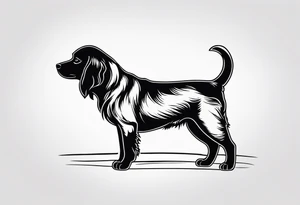 cachorro que tem um coração no bumbum antes do rabo felpudo tattoo idea