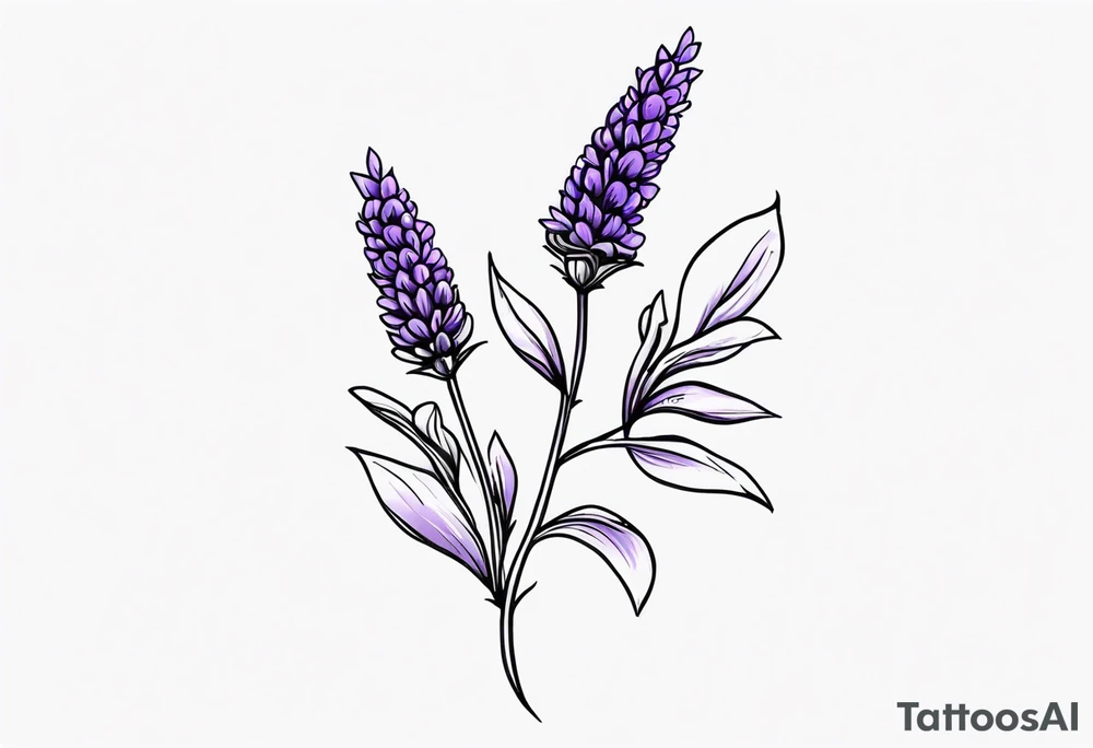 lavender tattoo idea