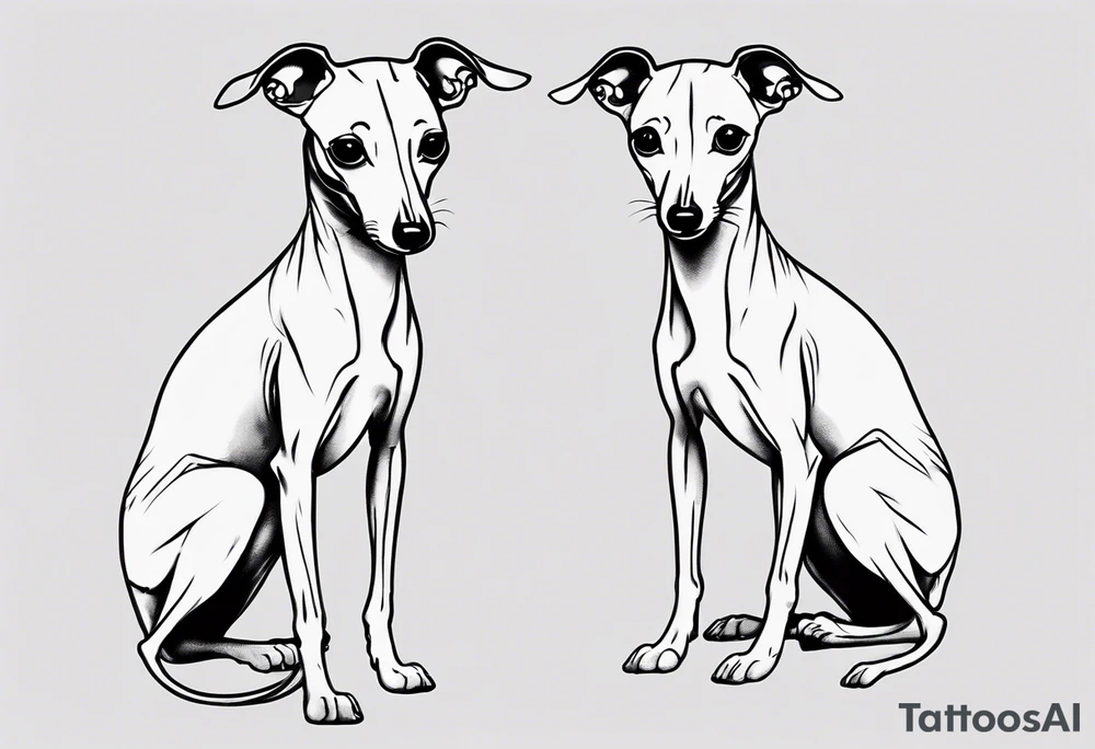 Italian greyhound tattoo idea