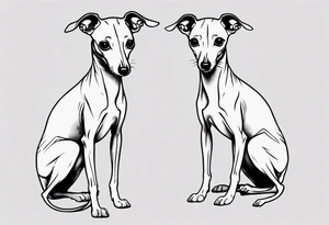 Italian greyhound tattoo idea