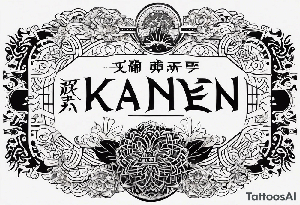 Kaizen Japanese lettering which shows continous self improvement day by day, hour glass to show time is of the essence, veni vidi vici which translates to i came i saw I conquered tattoo idea