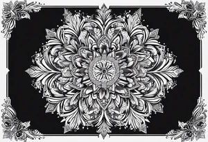 Angular Snowflake mandala tattoo idea