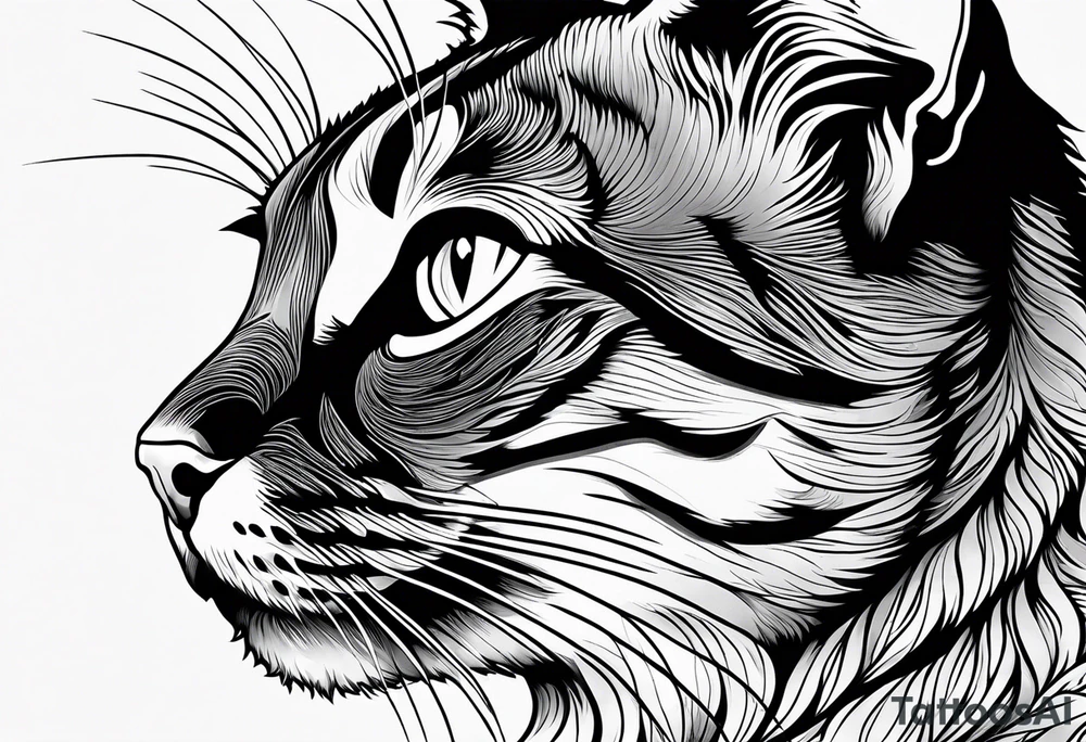 Black cat tattoo idea