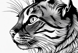 Black cat tattoo idea