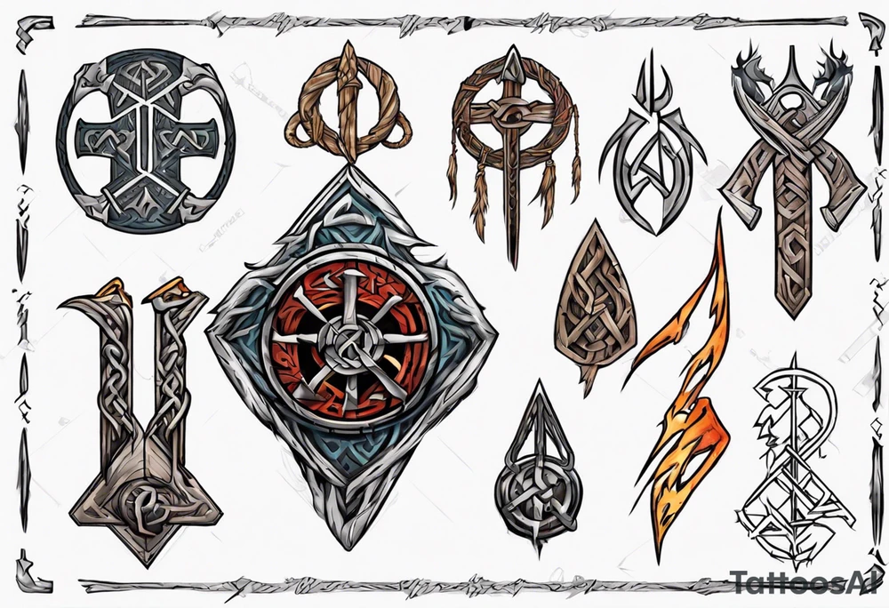 norse gods rune tattoo idea