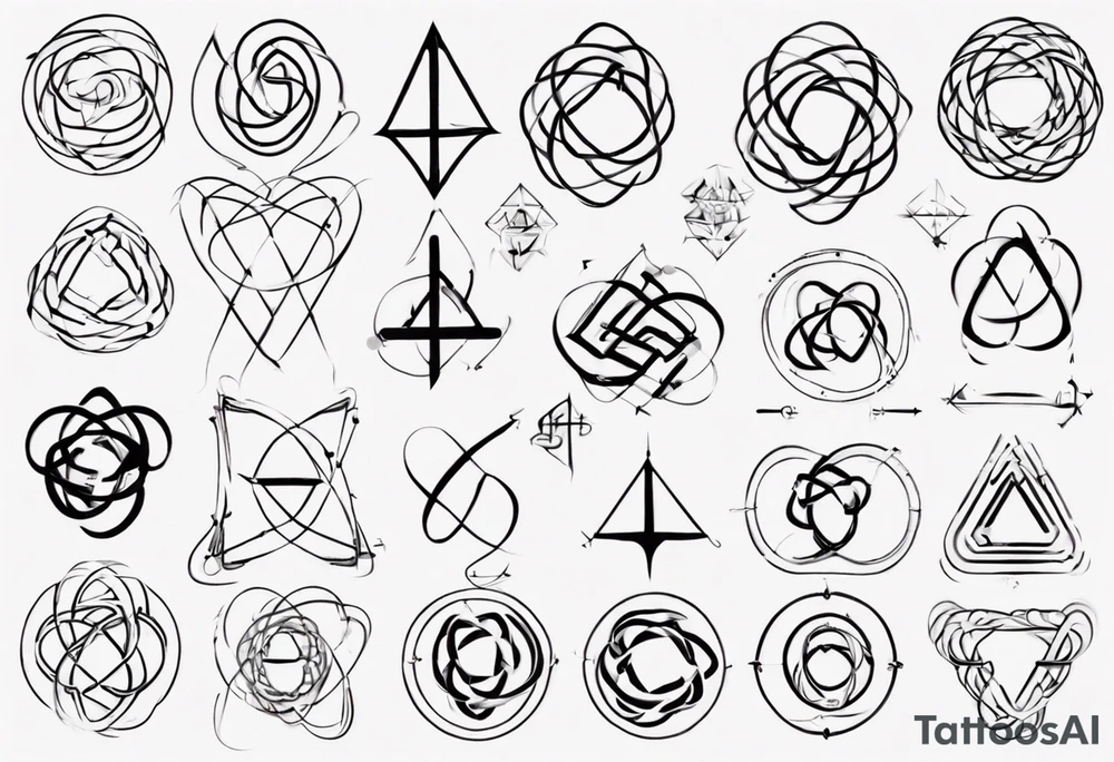 The mathematical 6,1 prime knot that is cute, shape it like a friendship graph tattoo idea