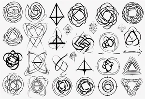 The mathematical 6,1 prime knot  that is cute, shape it like a friendship graph tattoo idea