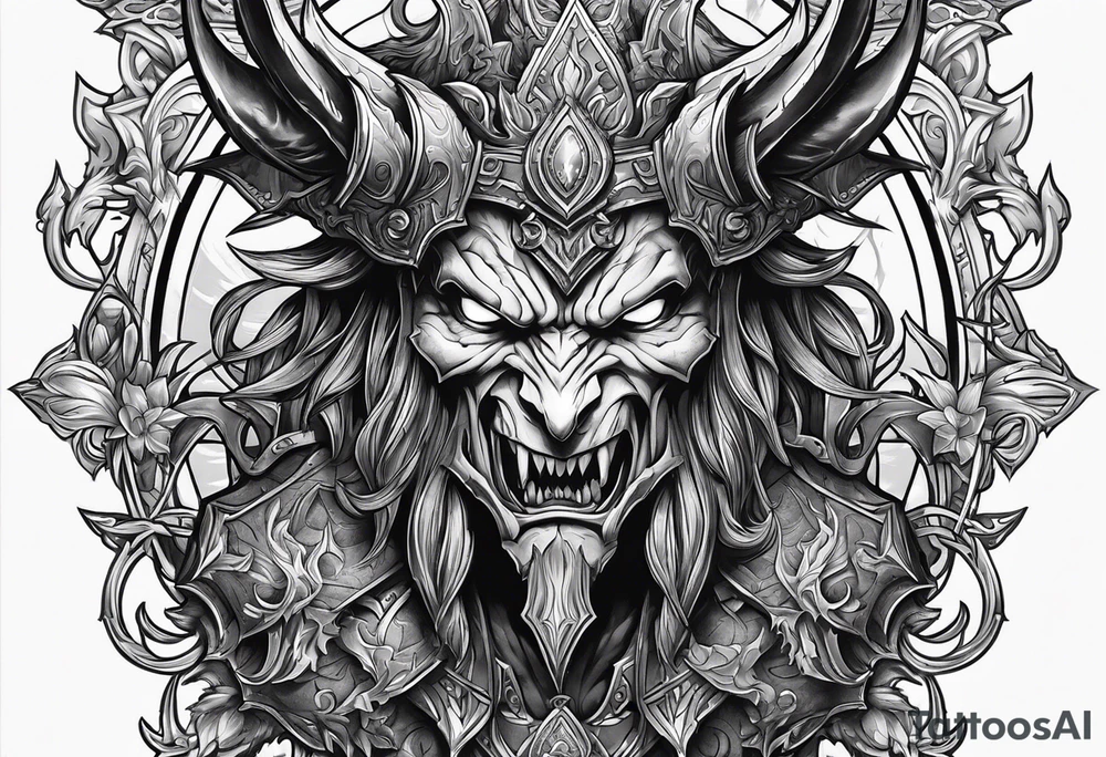 diablo from blizzard games tattoo idea