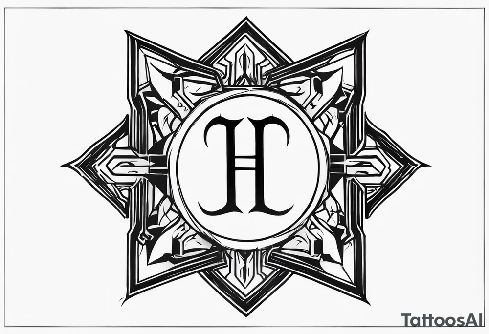 Rune style Hephaestus tattoo tattoo idea