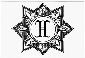 Rune style Hephaestus tattoo tattoo idea