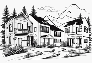 each house is a different world tattoo idea